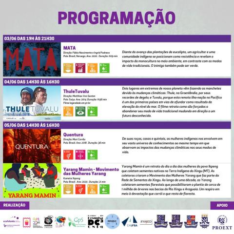 Mostra UFBA Ecofalante Semana do Meio Ambiente 2024 Faculdade  